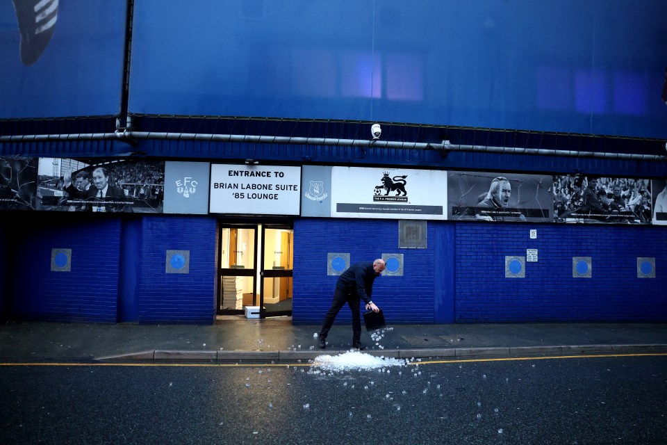 Preparations for Saturday's early kick-off were abandoned after the decision was made to postponed the Merseyside derby