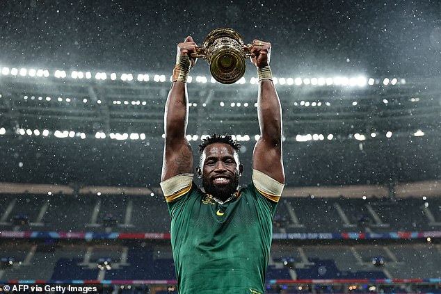 Genge admits his foundation's work is inspired by similar efforts by South Africa's iconic double World Cup winning captain Siya Kolisi, pictured