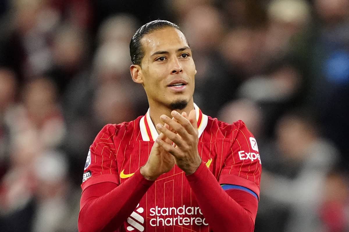 Liverpool's Virgil van Dijk following the Premier League match at Anfield, Liverpool. Picture date: Sunday December 1, 2024.