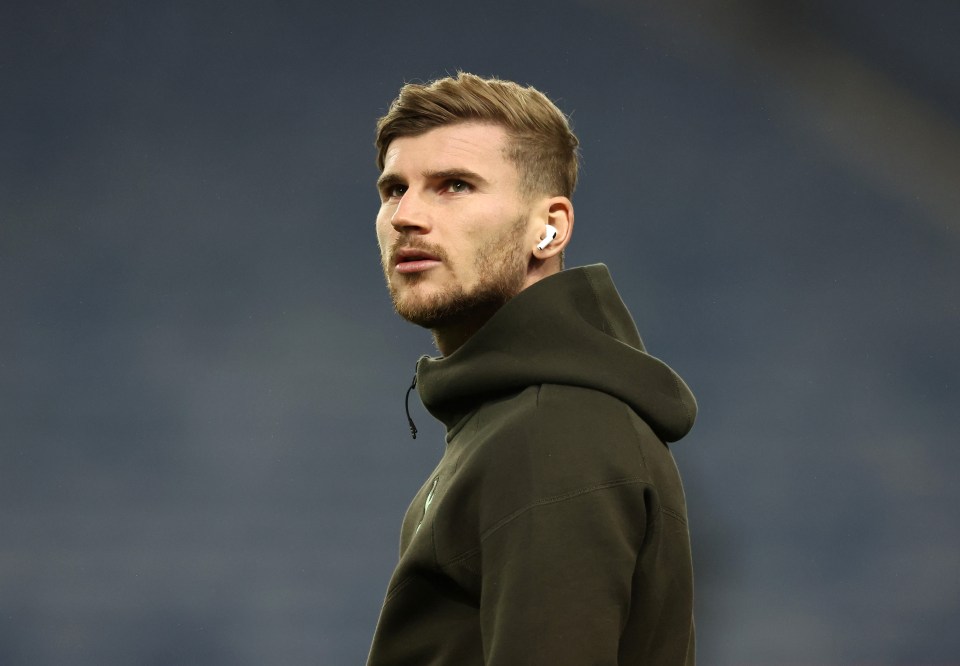 Werner has scored just once from 19 appearances this season for Tottenham