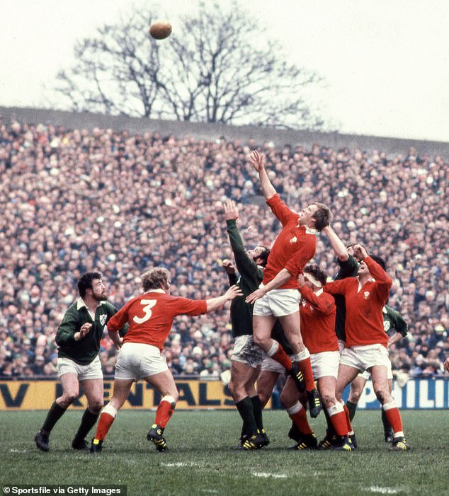 Wheel (competing at lineout) was part of two Grand Slam winning Welsh sides, and also won four Triple Crowns