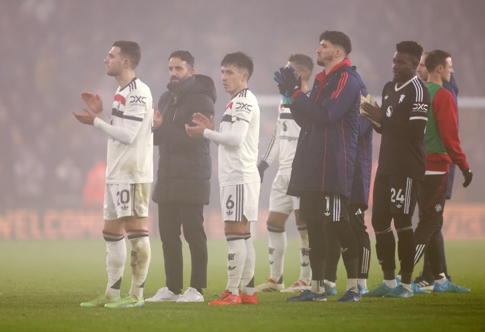 Amorim and his players were left to face disgruntled fans at full-time on Boxing Day