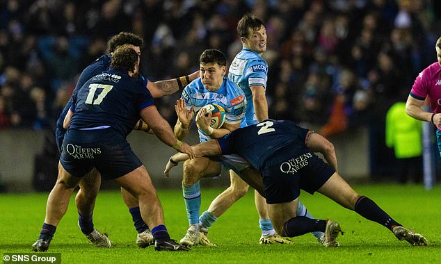 Cherry makes a big hit on Glasgow's Scotland fly-half Tom Jordan as Warriors are closed out