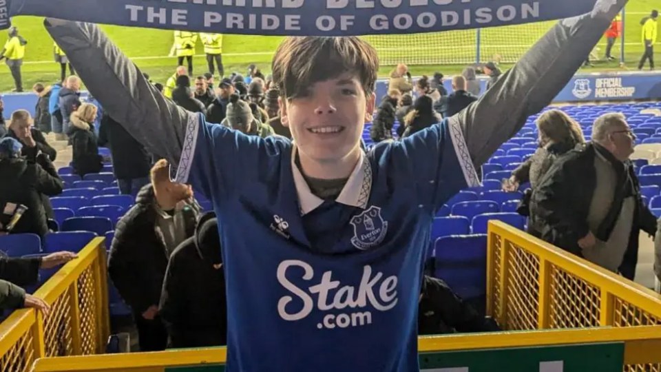 Young Mackenzie Kinsella watched his beloved Everton beat Wolves midweek, but his Merseyside derby dreams have been shattered by Storm Darragh