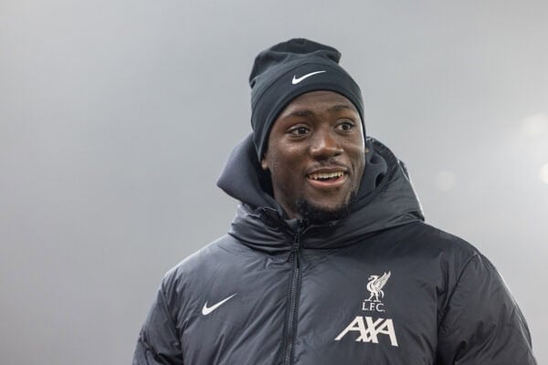 LIVERPOOL, ENGLAND - Saturday, December 14, 2024: Liverpool's Ibrahima Konaté during the FA Premier League match between Liverpool FC and Fulham FC at Anfield. (Photo by David Rawcliffe/Propaganda)