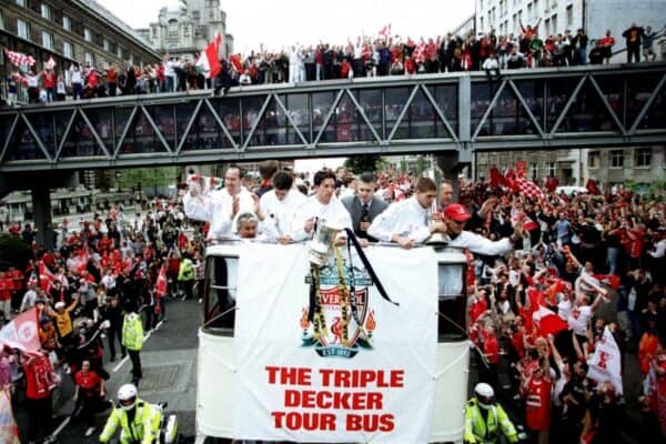 Liverpool Trophy Parade, 2001 (Fowler, The Strand) (Image: PA / Alamy)