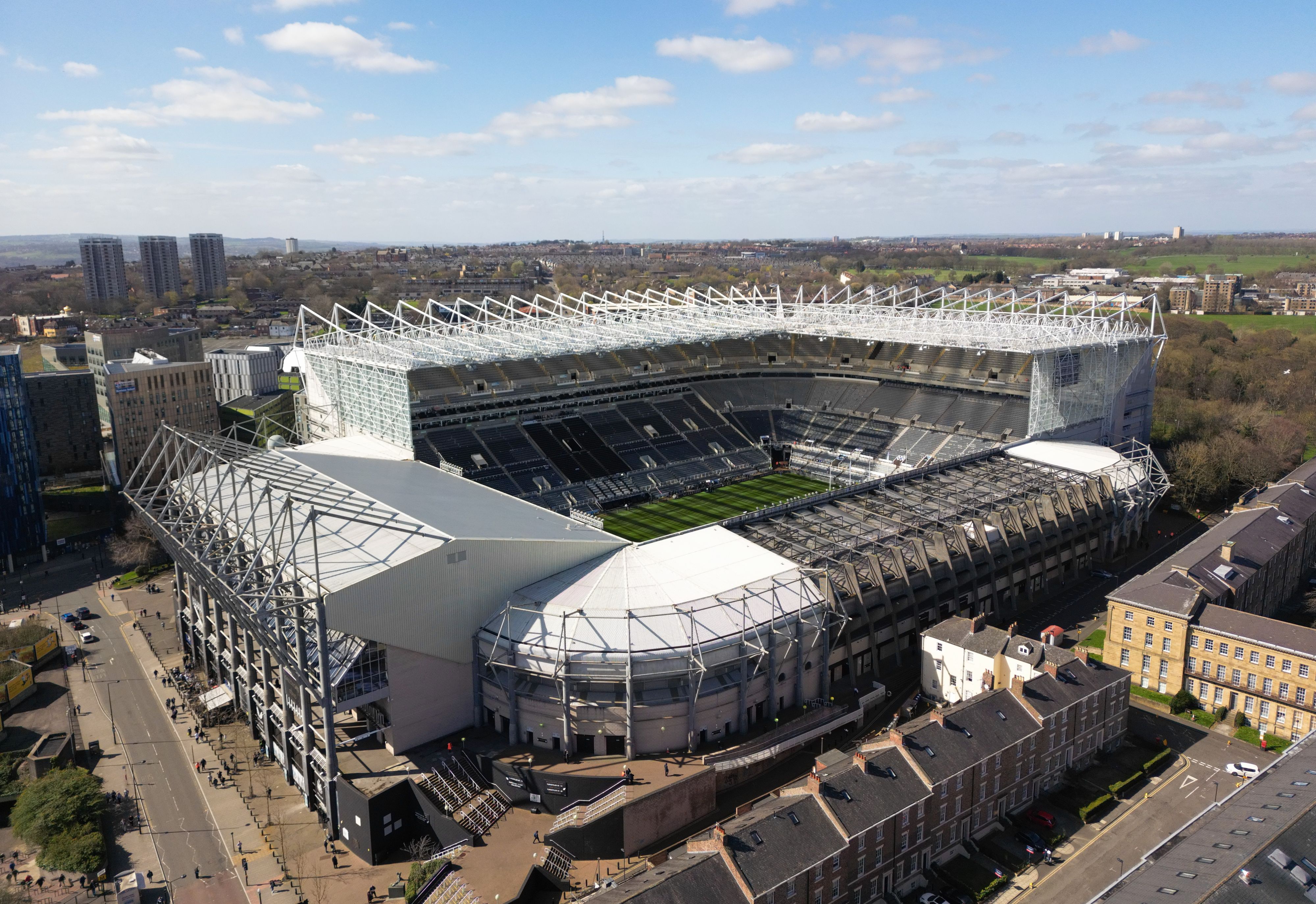 An Aerial view of St. James Park, Newcastle