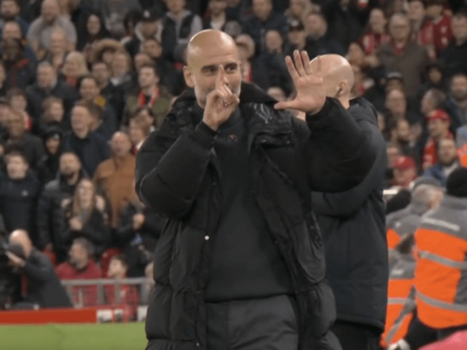 Guardiola had a rapid response to the goading Liverpool fans