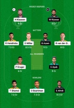 SA vs PAK Dream11 Team for today’s match