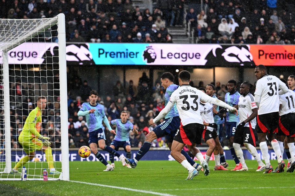 Arsenal made three pieces of history with William Saliba's goal against Fulham