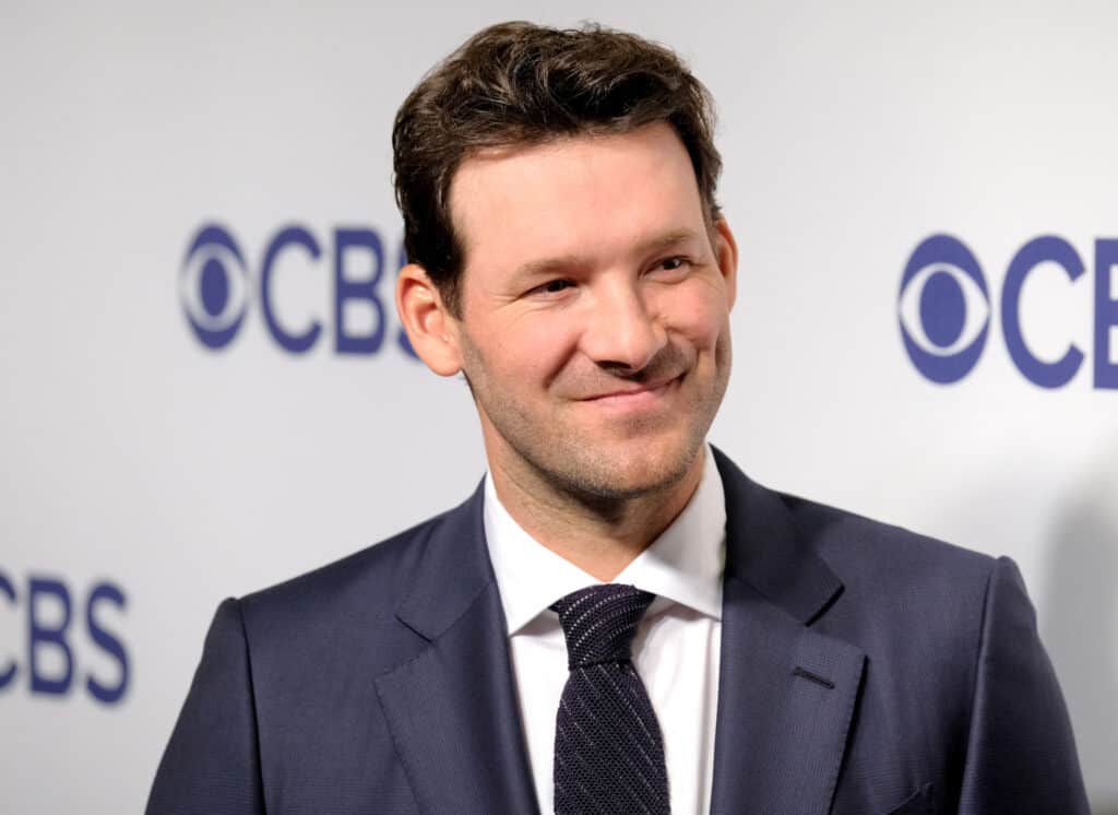 NEW YORK, NY - MAY 16: Tony Romo attends the 2018 CBS Upfront at The Plaza Hotel on May 16, 2018 in New York City.