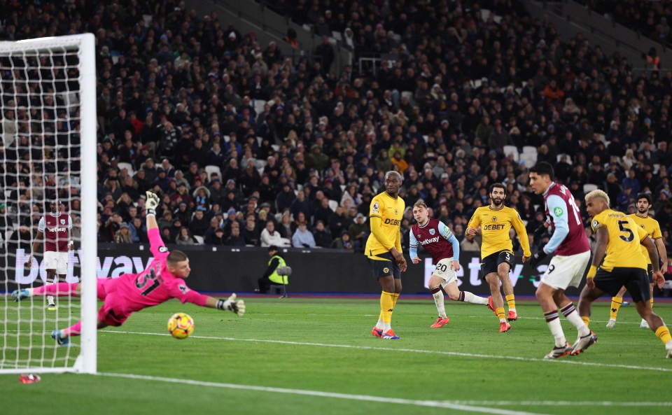 Bowen won all three points for West Ham with his low strike