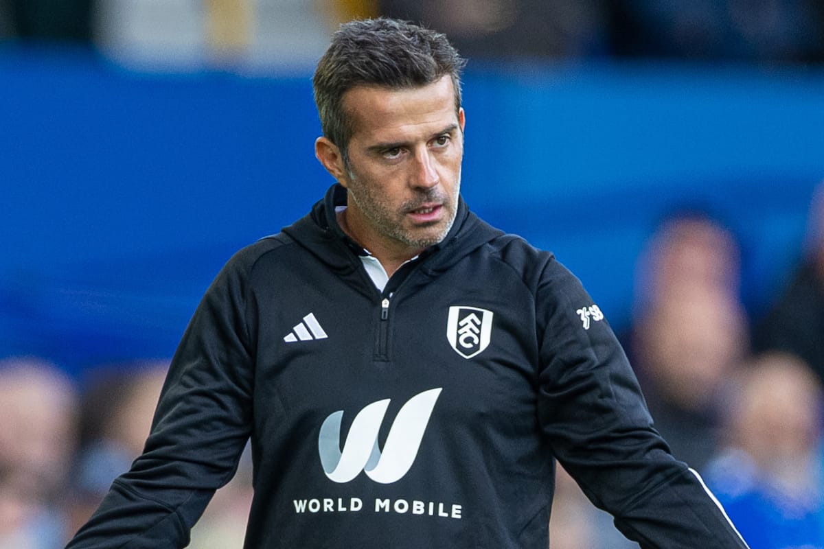 LIVERPOOL, ENGLAND - Saturday, August 12, 2023: Fulham's manager Marco Silva during the FA Premier League match between Everton FC and Fulham FC at Goodison Park. Fulham won 1-0. (Pic by David Rawcliffe/Propaganda)